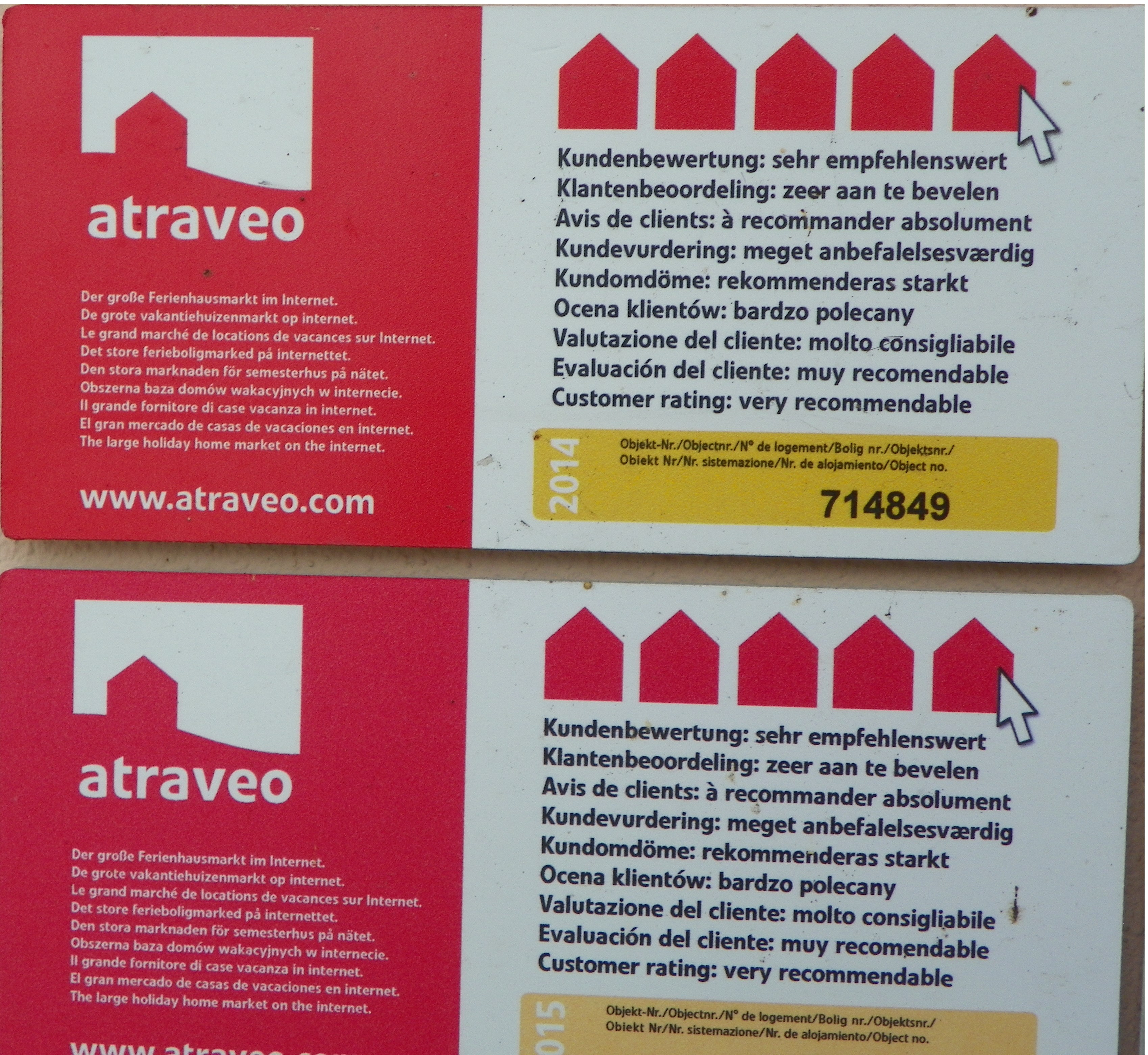 Atraveo Kundenbewertung 2014 und 2015